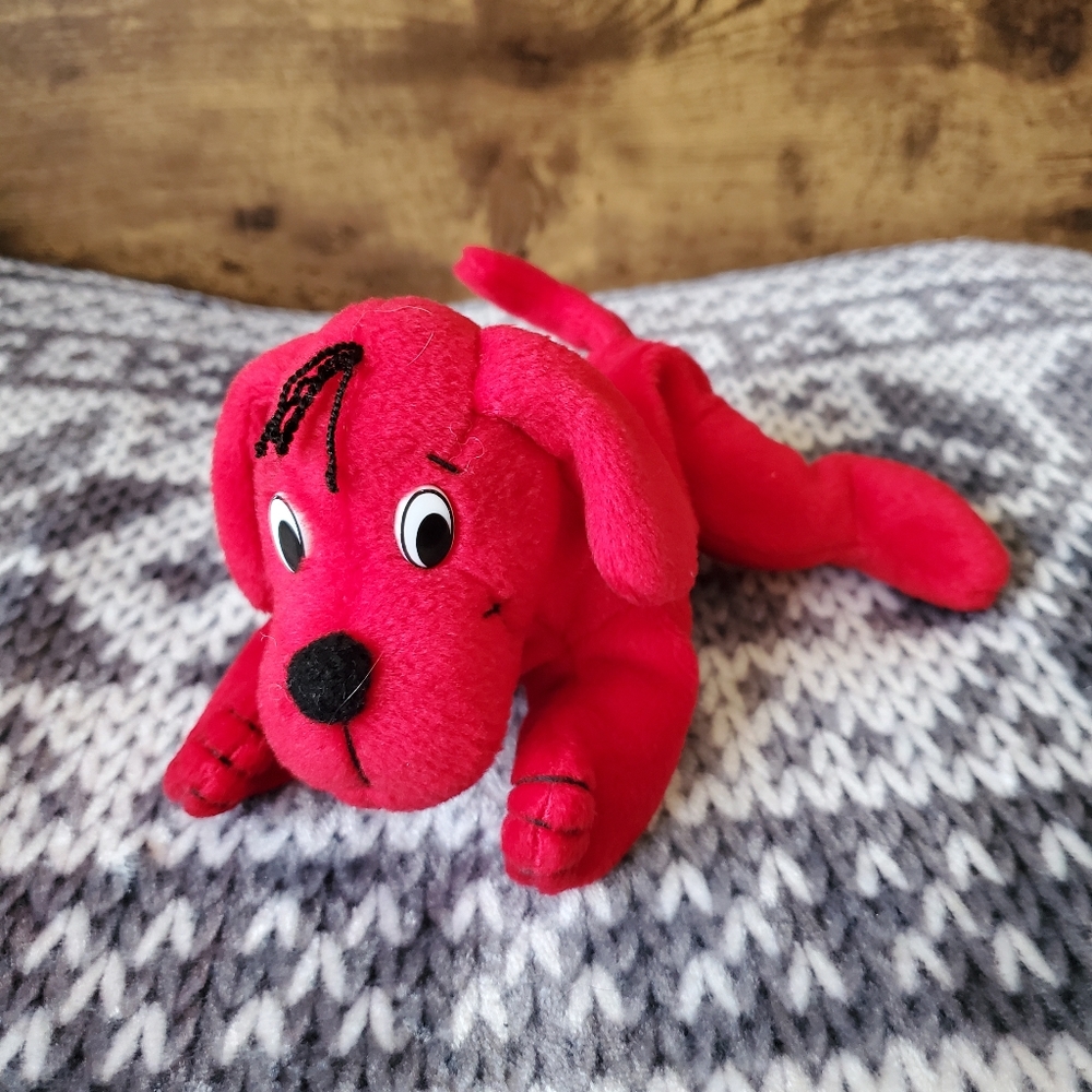 VINTAGE 1997 CLIFFORD THE BIG RED DOG 8" Bean Bag Scholastic Plush